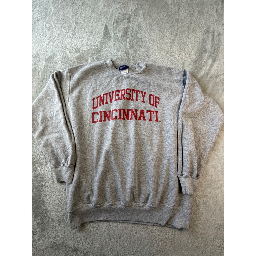 MV Sport Sweatshirt Mens Medium Gray University of Cincinnati Crewneck Pullover